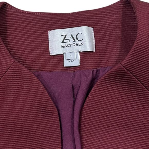 Zac Posen Evening Short Sleeve Tailored Crop Jacket - Picture 6 of 7